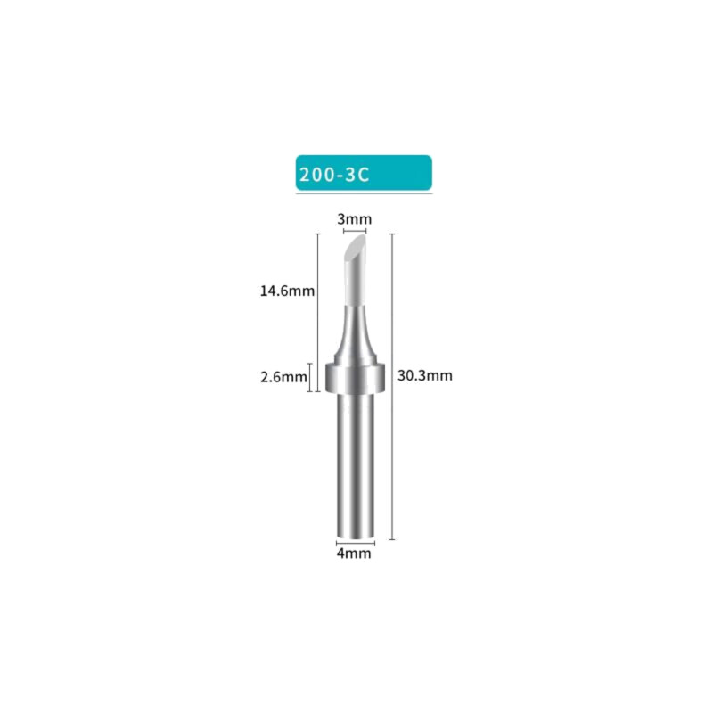 Vârf; despicat; 3mm; pentru staţie de lipit Vârf; despicat; 3mm; pentru staţie de lipit