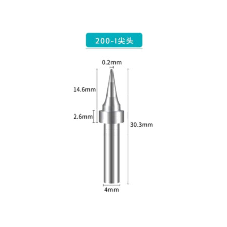 Vârf; conic; 0,2mm; pentru staţie de lipit