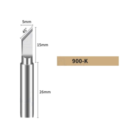 Vârf; tip cuţit; 5mm; pentru staţie de lipit