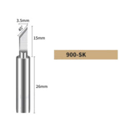 Vârf; tip cuţit; 3,5mm; pentru staţie de lipit