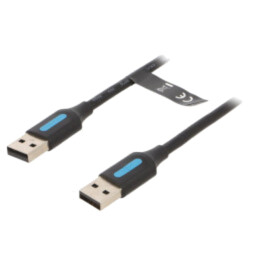 Cablu; USB 2.0; USB A mufă,din ambele părţi; nichelat; 0,25m