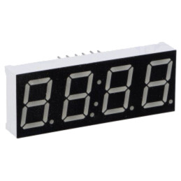 Afişaj: LED; cu 7 segmente; 14,2mm; 0,56"; Nr.car: 4; ambră; 60mcd