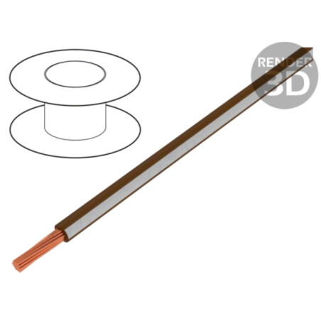 Cablu; X07V-K; litat; Cu; 2,5mm2; PVC; maro-alb; 450V,750V; Clasa: 5