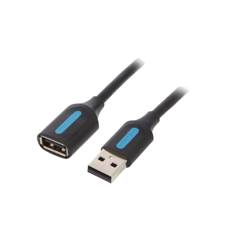 Cablu; USB 2.0; USB A soclu,USB A mufă; nichelat; 0,5m; negru Cablu; USB 2.0; USB A soclu,USB A mufă; nichelat; 0,5m; negru