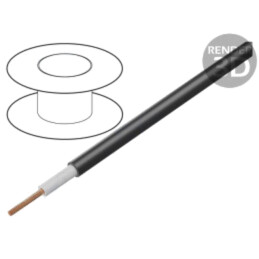 Cablu; Li2G; 1x1mm2; litat; Cu; silicon; negru; 1kV; -50÷180°C; 100m
