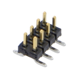 Conector: şiruri pini; tată; PIN: 8; 2mm; aurit; SMT; şir pini