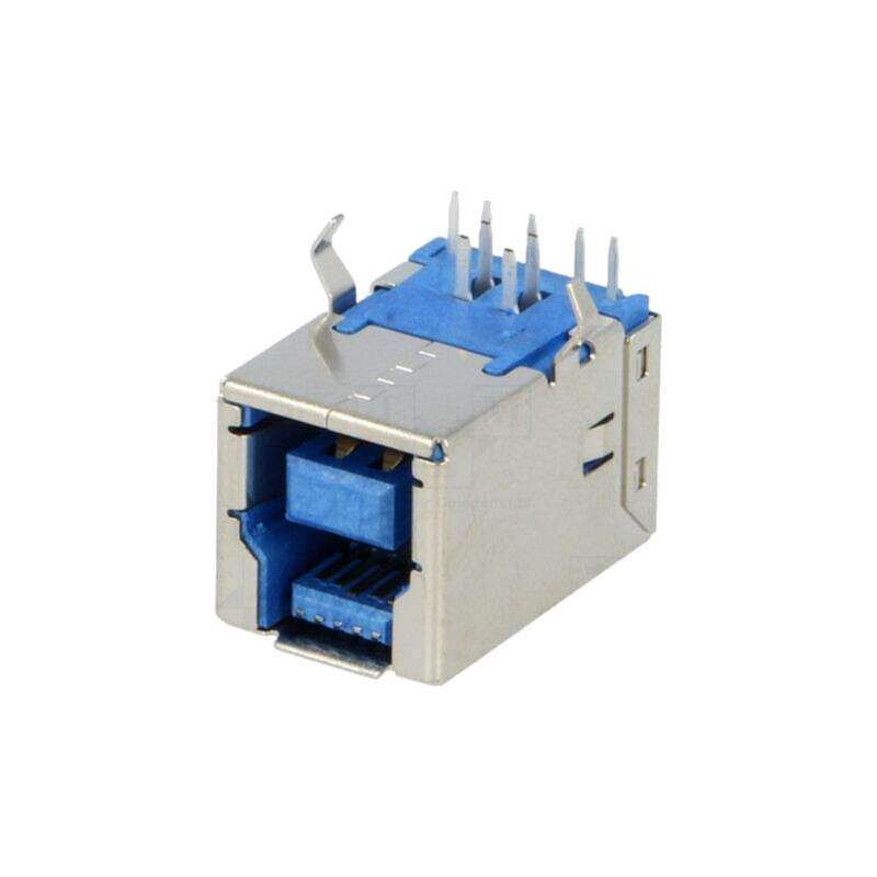 Conector: USB B; soclu; pentru PCB; THT; în unghi 90°; USB 3.0 Conector: USB B; soclu; pentru PCB; THT; în unghi 90°; USB 3.0