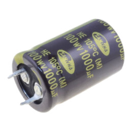 Condensator: electrolitic; SNAP-IN; 1000uF; 100VDC; Ø22x35mm; ±20%