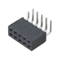 Conector: şiruri pini; mamă; PIN: 10; 2,54mm; aurit; THT; soclu