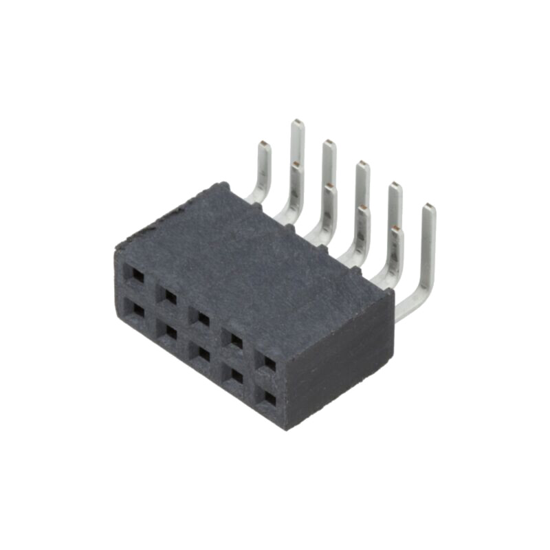 Conector: şiruri pini; mamă; PIN: 10; 2,54mm; aurit; THT; soclu Conector: şiruri pini; mamă; PIN: 10; 2,54mm; aurit; THT; soclu