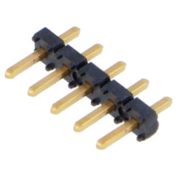 Conector: şiruri pini; tată; PIN: 5; 2,54mm; aurit; THT; şir pini