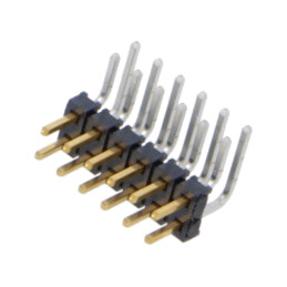 Conector: şiruri pini; tată; PIN: 12; 2mm; aurit; THT; şir pini