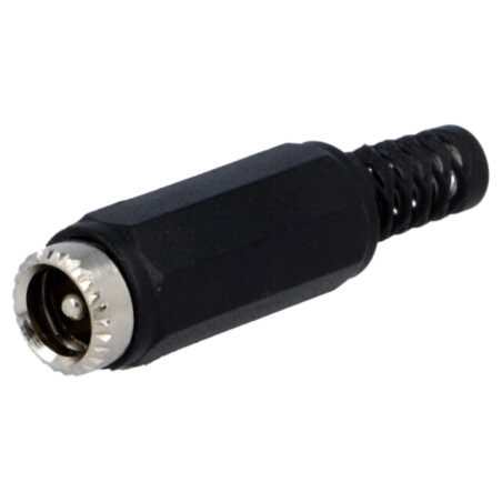 Conector: alimentare DC; mufă; tată; 5,5/2,1mm; 5,5mm; 2,1mm; drept