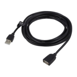Cablu; USB 2.0; USB A soclu,USB A mufă; nichelat; 0,5m; negru