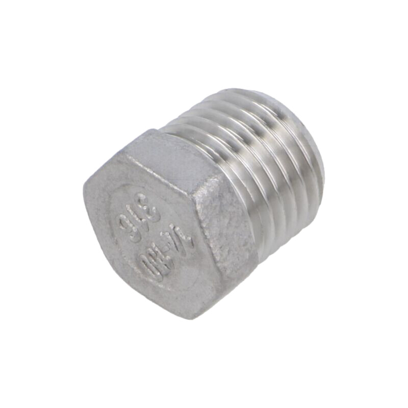 Dop filetat; max.10bar; Oţel rezistent la acizi AISI 316 Dop filetat; max.10bar; Oţel rezistent la acizi AISI 316