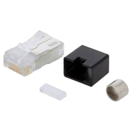 Conector: RJ45; mufă; PIN: 8; ecranat; Dispunere: 8p8c; pe cablu