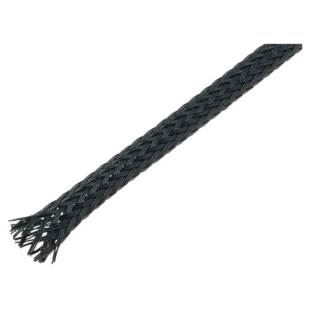 Tresă; Øtresă: 1÷5nom.3mm; PET,poliester; neagră; -50÷150°C
