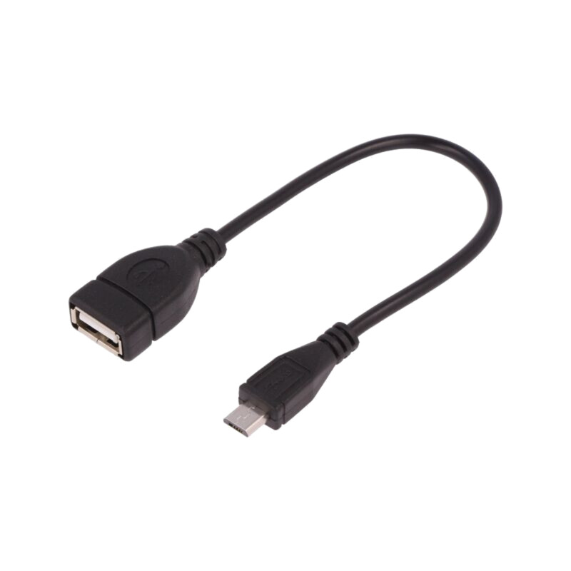 Cablu; OTG,USB 2.0; USB A soclu,USB B micro mufă; 0,2m; negru Cablu; OTG,USB 2.0; USB A soclu,USB B micro mufă; 0,2m; negru