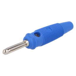 Conector: banană 4mm; mufă; 16A; 60VDC; albastră; neizolat; 3mΩ