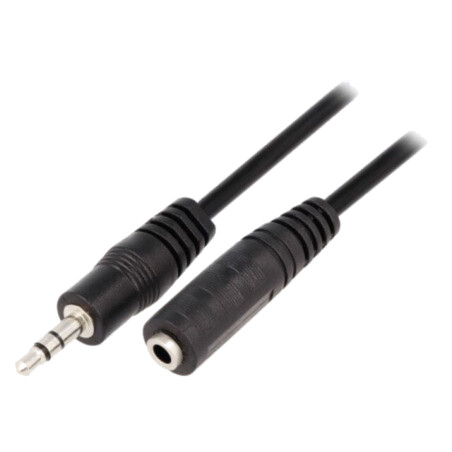 Cablu; Jack 3,5mm 3pin mufă,Jack 3,5mm soclu; 1,5m; negru; PVC