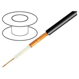 Cablu: cablu pentru microfon; 1x0,25mm2; negru; OFC; -15÷70°C