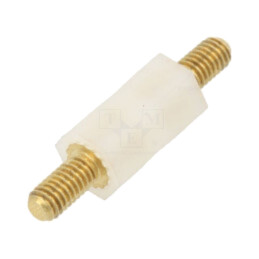 Bucşă izolantă; Lung: 15mm; UL94V-2; poliamidă; Corp: albă