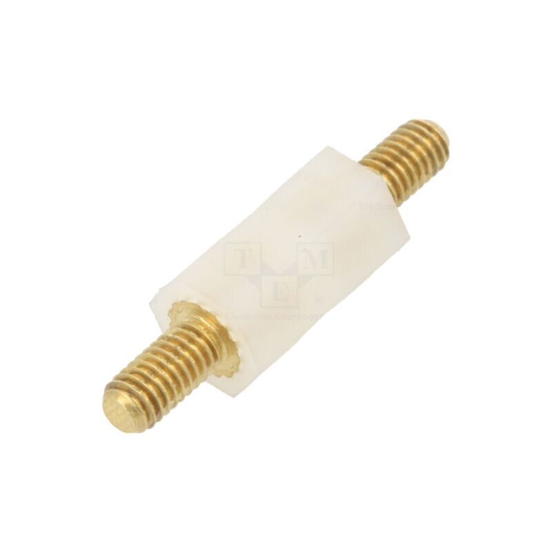 Bucşă izolantă; Lung: 15mm; UL94V-2; poliamidă; Corp: albă Bucşă izolantă; Lung: 15mm; UL94V-2; poliamidă; Corp: albă