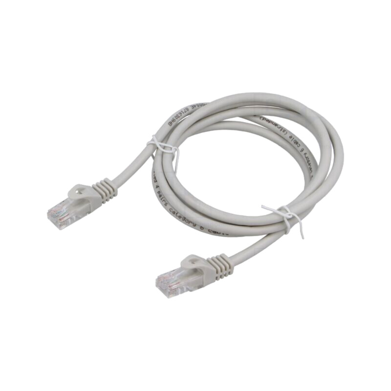 Patch cord; U/UTP; 6; litat; Cu; PVC; gri; 1m; 26AWG; Øcablu: 6,2mm Patch cord; U/UTP; 6; litat; Cu; PVC; gri; 1m; 26AWG; Øcablu: 6,2mm