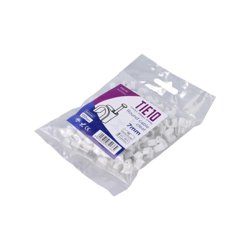 Element de susţinere; natural; pe cablu rotund; 100buc; cu cui Element de susţinere; natural; pe cablu rotund; 100buc; cu cui