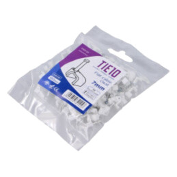 Element de susţinere; natural; pentru cablu plat; 100buc; cu cui
