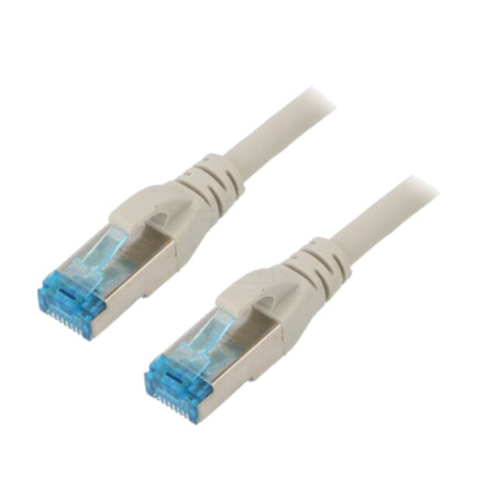 Patch cord; SF/UTP; 5e; litat; Cu; PVC; gri; 0,5m; 26AWG