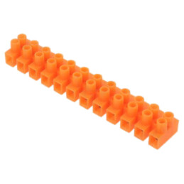 Regletă de conexiuni; terminal cu şurub; 4mm2; 230V; piste: 12