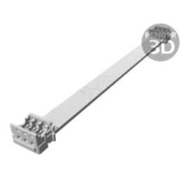Cablu panglică cu conectori; Pas pini: 1,27mm; Lung: 0,1m; PIN: 6