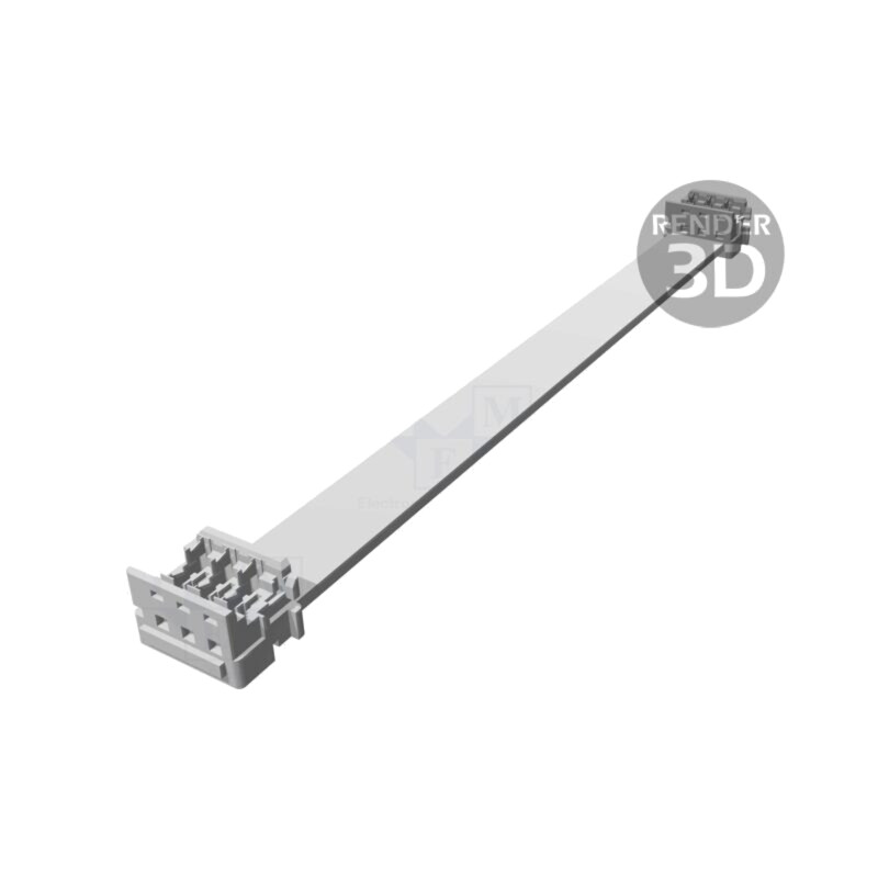 Cablu panglică cu conectori; Pas pini: 1,27mm; Lung: 0,1m; PIN: 6 Cablu panglică cu conectori; Pas pini: 1,27mm; Lung: 0,1m; PIN: 6