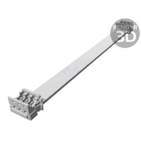 Cablu panglică cu conectori; Pas pini: 1,27mm; Lung: 0,1m; PIN: 6