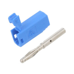 Conector: banană 2mm; mufă; 10A; 30VAC; 60VDC; albastră; nichelat