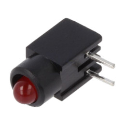 LED; în carcasă; 2,8mm; Nr.diode: 1; roşie; 20mA; 60°; 1,2÷4mcd
