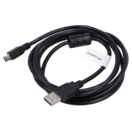Cablu; USB 2.0; USB A mufă,USB B mini mufă; aurit; 1,8m; negru