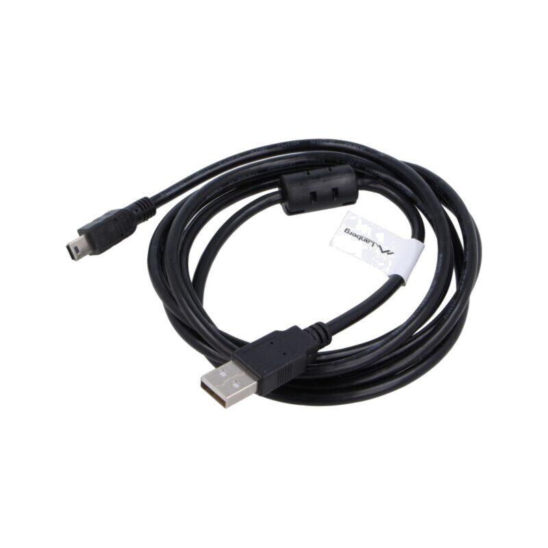 Cablu; USB 2.0; USB A mufă,USB B mini mufă; aurit; 1,8m; negru Cablu; USB 2.0; USB A mufă,USB B mini mufă; aurit; 1,8m; negru