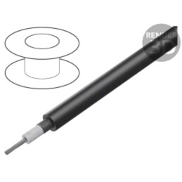 Cablu: coaxial; RG58C/U; litat; Cu; PVC; negru; 4,95mm