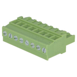 Regletă de conexiuni deconectabilă; 5mm; piste: 8; în unghi 90°