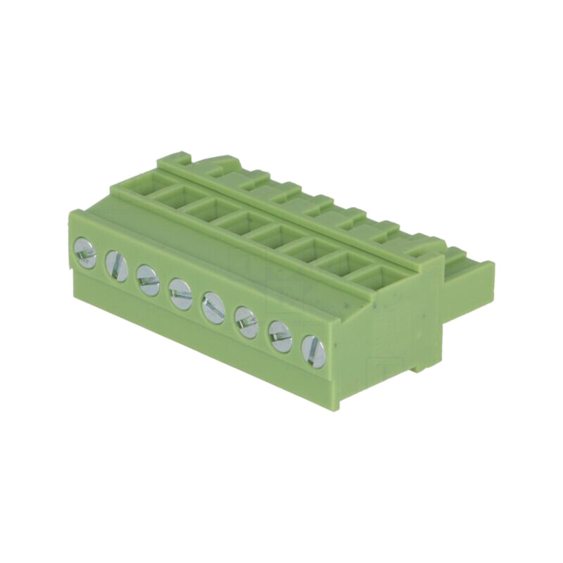 Regletă de conexiuni deconectabilă; 5mm; piste: 8; în unghi 90° Regletă de conexiuni deconectabilă; 5mm; piste: 8; în unghi 90°