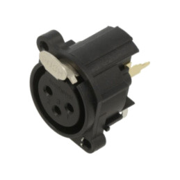 Conector: XLR; soclu; mamă; PIN: 3; drept; pentru PCB,înşurubare