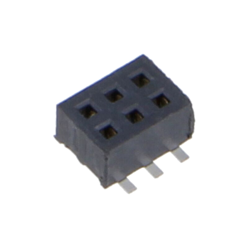 Conector: şiruri pini; mamă; PIN: 6; 1,27mm; gold flash; SMT; soclu Conector: şiruri pini; mamă; PIN: 6; 1,27mm; gold flash; SMT; soclu
