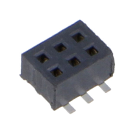 Conector: şiruri pini; mamă; PIN: 6; 1,27mm; gold flash; SMT; soclu