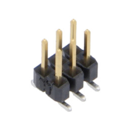 Conector: şiruri pini; tată; PIN: 6; 2,54mm; aurit; SMT; şir pini