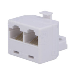 Splitter; Dispunere: 8p8c; RJ45 soclu x2,RJ45 mufă