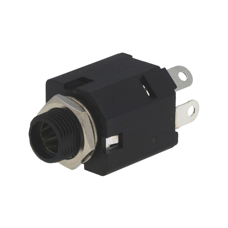 Conector: Jack 6,3mm; soclu; mamă; stereo; piste: 3; drept; lipire