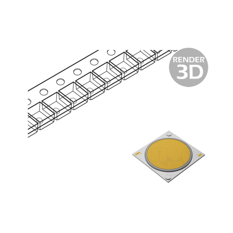 LED putere; COB; alb cald; 120°; 350mA; P: 6,4W; 705lm; CRImin: 90 LED putere; COB; alb cald; 120°; 350mA; P: 6,4W; 705lm; CRImin: 90
