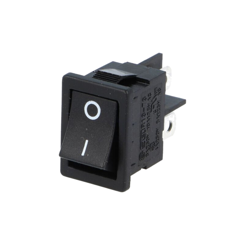 ROCKER; DPST; Poz: 2; ON-OFF; 6A/250VAC; neagră; fără; R13-73-AC ROCKER; DPST; Poz: 2; ON-OFF; 6A/250VAC; neagră; fără; R13-73-AC